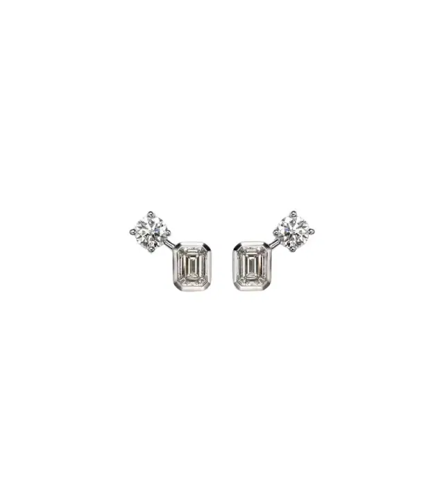 Bucherer Fine Jewellery Inner Fire 18kt white gold earrings with diamonds