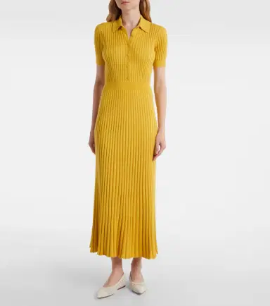 Gabriela Hearst Pleated cashmere and silk polo dress | Thumbnail 2