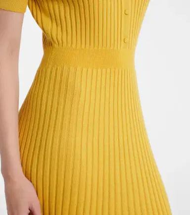 Gabriela Hearst Pleated cashmere and silk polo dress | Thumbnail 3