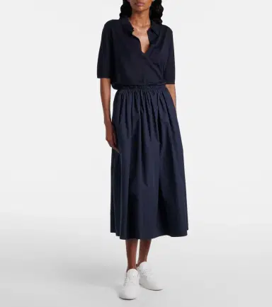 Gabriela Hearst Chiara cotton poplin midi skirt | Thumbnail 2