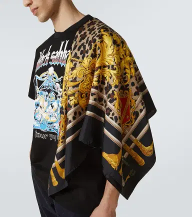 Junya Watanabe Black Sabbath caped cotton jersey T-shirt | Thumbnail 3 Junya Watanabe Black Sabbath caped cotton jersey T-shirt | Thumbnail 3