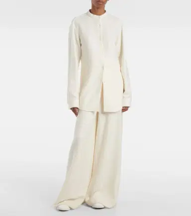 Gabriela Hearst Gelos wool and silk jacquard palazzo pants | Thumbnail 4