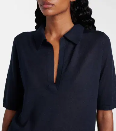 Gabriela Hearst Frank cashmere and silk polo shirt | Thumbnail 4