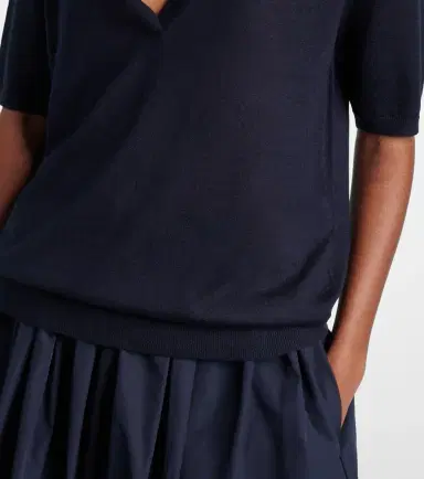 Gabriela Hearst Frank cashmere and silk polo shirt | Thumbnail 5