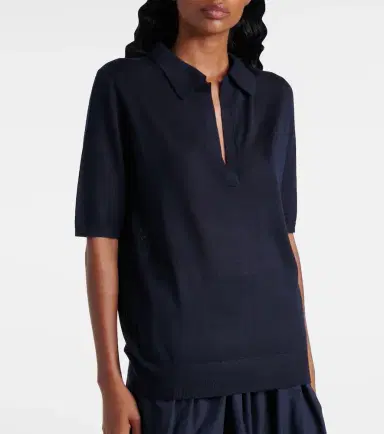 Gabriela Hearst Frank cashmere and silk polo shirt | Thumbnail 6