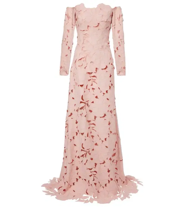 Kasia floral off-shoulder lace gown