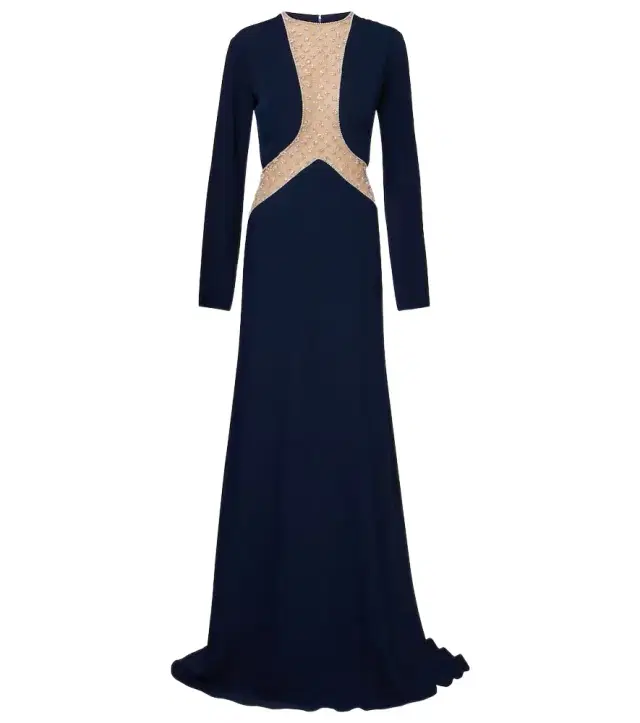 Costarellos Inara embellished cutout tulle gown
