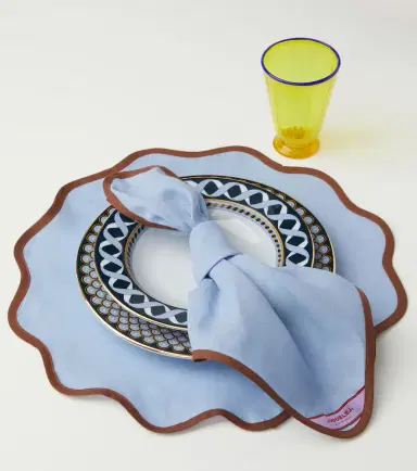 La DoubleJ Rainbow Sky Cloud set of 2 placemats | Thumbnail 4
