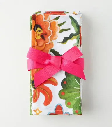La DoubleJ Large set of 6 floral napkins | Thumbnail 3