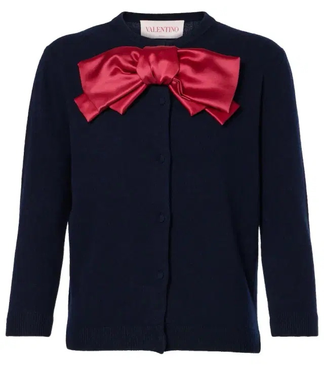 Valentino Bow-detail wool cardigan