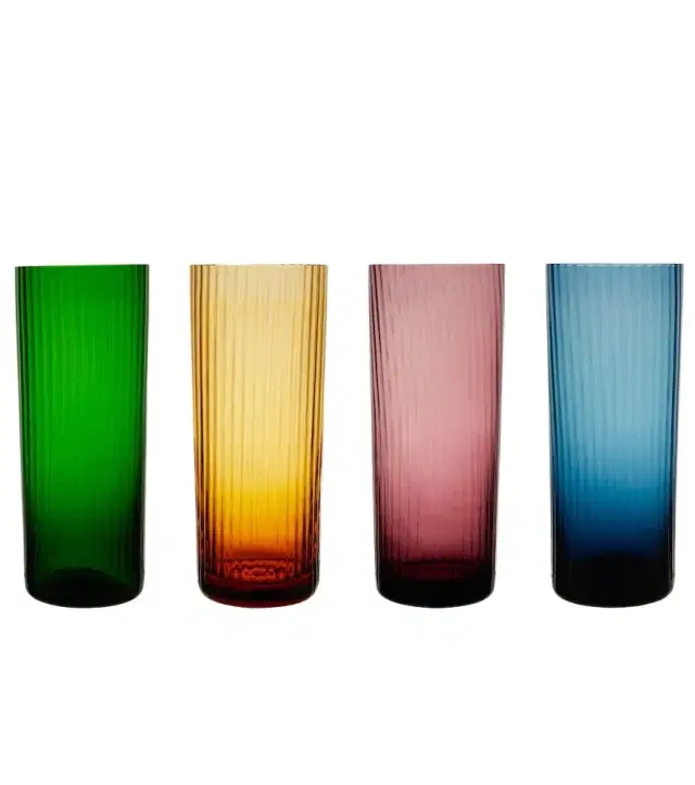 La DoubleJ Misty Rainbow Mix set of 4 tumblers