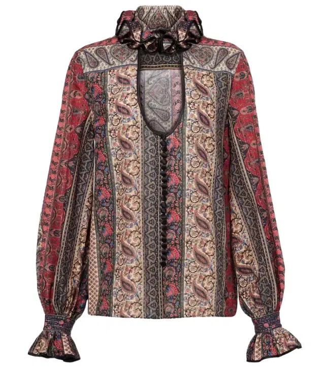 Valentino Paisley cotton muslin blouse