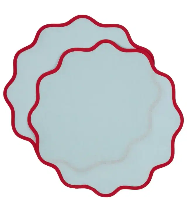 La DoubleJ Rainbow Celeste Cloud set of 2 placemats