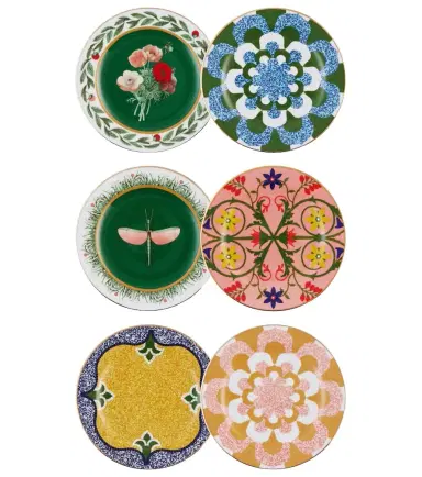La DoubleJ Libellula set of 6 dessert plates | Thumbnail 1