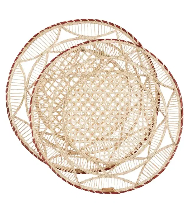 La DoubleJ Sol Brick set of 2 woven placemats