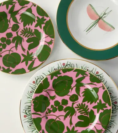 La DoubleJ Wildbird set of 2 dessert plates | Thumbnail 2