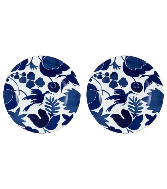 La DoubleJ Wildbird set of 2 dinner plates