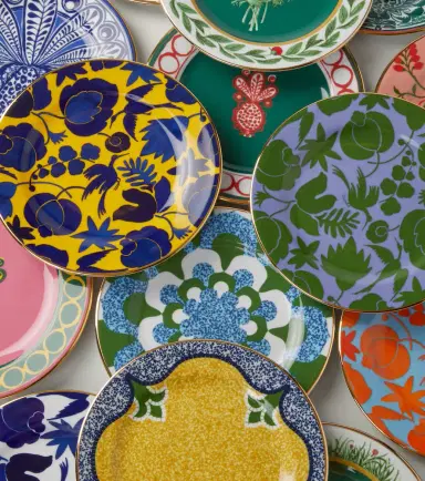 La DoubleJ Pineapple set of 6 dessert plates | Thumbnail 3