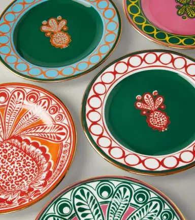 La DoubleJ Pineapple set of 6 dessert plates | Thumbnail 4
