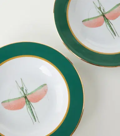La DoubleJ Libellula set of 2 porcelain soup plates | Thumbnail 2