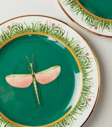 La DoubleJ Libellula set of 2 dessert plates | Thumbnail 2