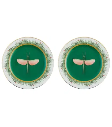 La DoubleJ Libellula set of 2 dessert plates | Thumbnail 1