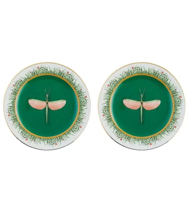 La DoubleJ Libellula set of 2 dessert plates