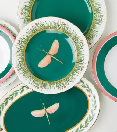 La DoubleJ Libellula porcelain charger plate | Thumbnail 3