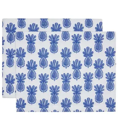 La DoubleJ Pineapple Blu set of two tablemats | Thumbnail 1