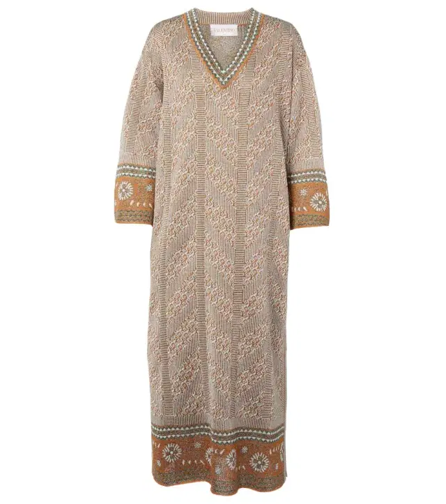 Valentino Jacquard lamé maxi dress