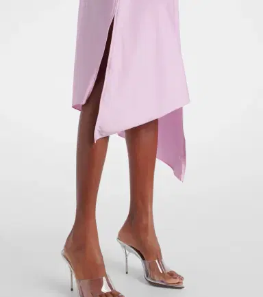 Coperni Floral-appliqué satin midi skirt | Thumbnail 3 Coperni Floral-appliqué satin midi skirt | Thumbnail 3