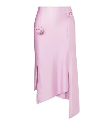 Coperni Floral-appliqué satin midi skirt | Thumbnail 1 Coperni Floral-appliqué satin midi skirt | Thumbnail 1