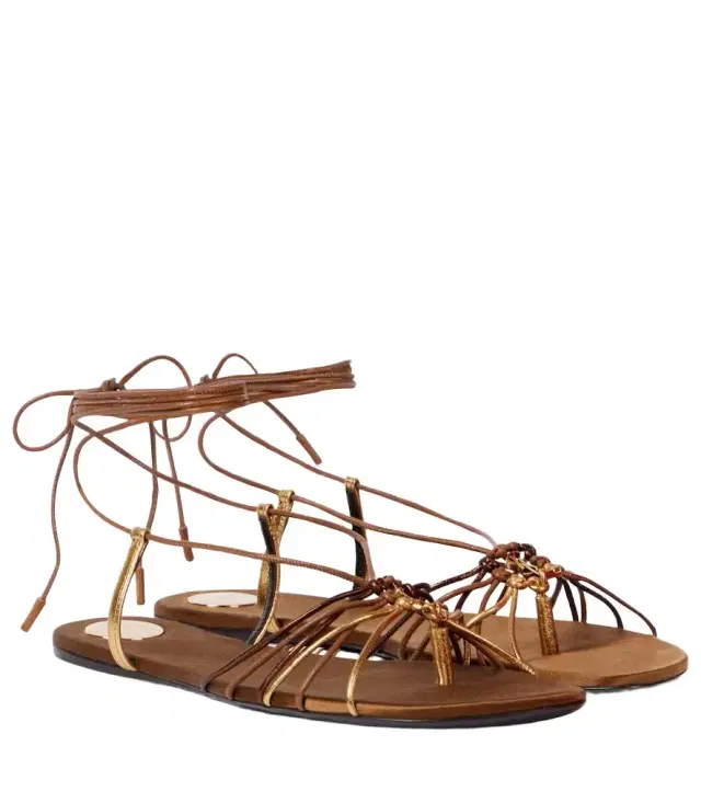 Saint Laurent Babylone Cassandre leather sandals