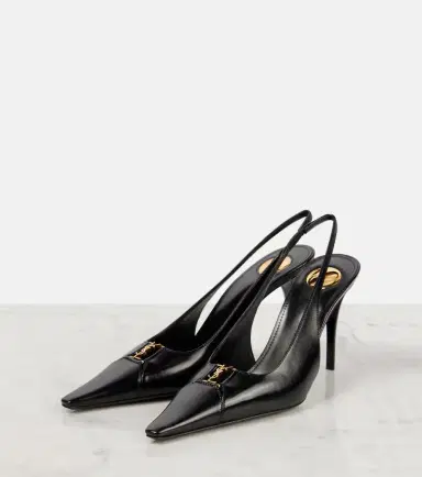 Saint Laurent Babylone Breteuil 90 leather slingback pumps | Thumbnail 5 Saint Laurent Babylone Breteuil 90 leather slingback pumps | Thumbnail 5
