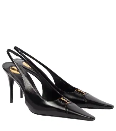 Saint Laurent Babylone Breteuil 90 leather slingback pumps | Thumbnail 1 Saint Laurent Babylone Breteuil 90 leather slingback pumps | Thumbnail 1