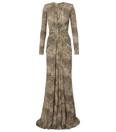 Elie Saab Animalier printed jersey gown | Thumbnail 1