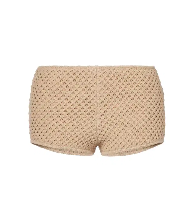 Elie Saab Crochet cotton-blend shorts