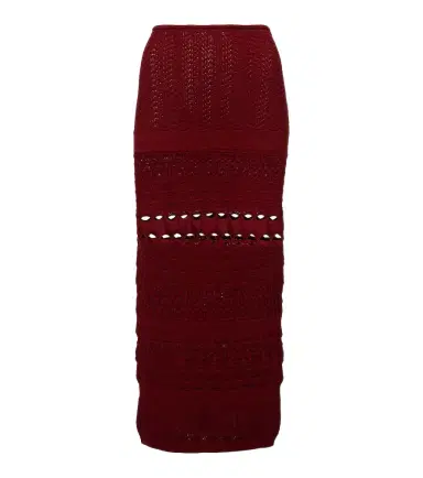Elie Saab Cut-out knitted midi skirt | Thumbnail 1