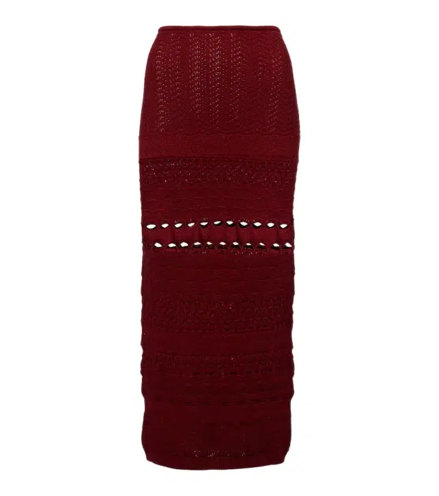 Elie Saab Cut-out knitted midi skirt