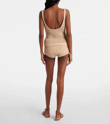 Elie Saab Crochet floral-appliqué cotton-blend top | Thumbnail 4