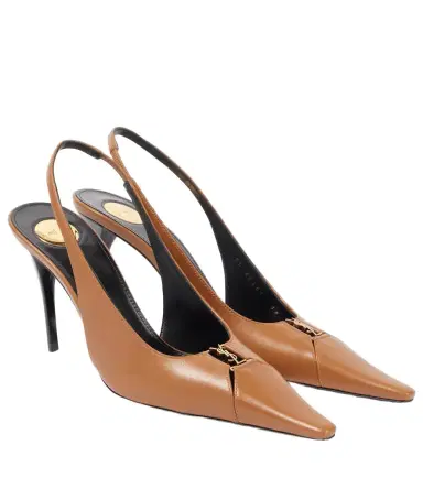 Saint Laurent Babylone Breteuil 90 leather slingback pumps | Thumbnail 1 Saint Laurent Babylone Breteuil 90 leather slingback pumps | Thumbnail 1