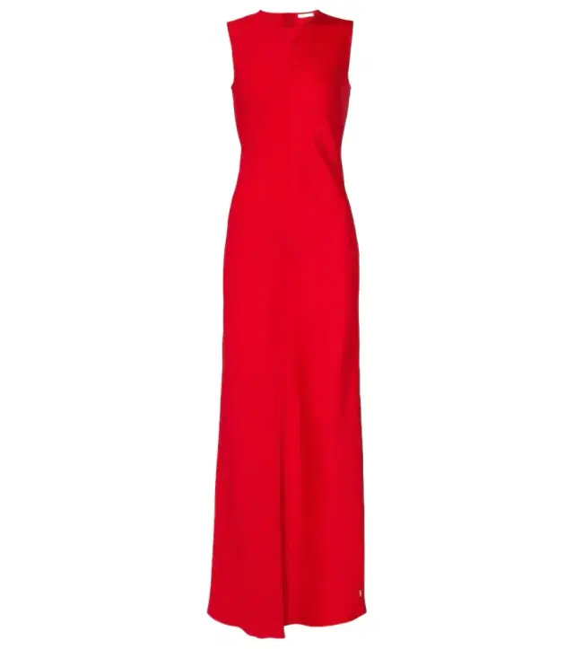 Ami Paris Paneled satin maxi dress