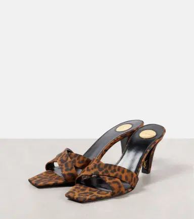 Saint Laurent Jill 75 leopard-print satin mules | Thumbnail 4 Saint Laurent Jill 75 leopard-print satin mules | Thumbnail 4