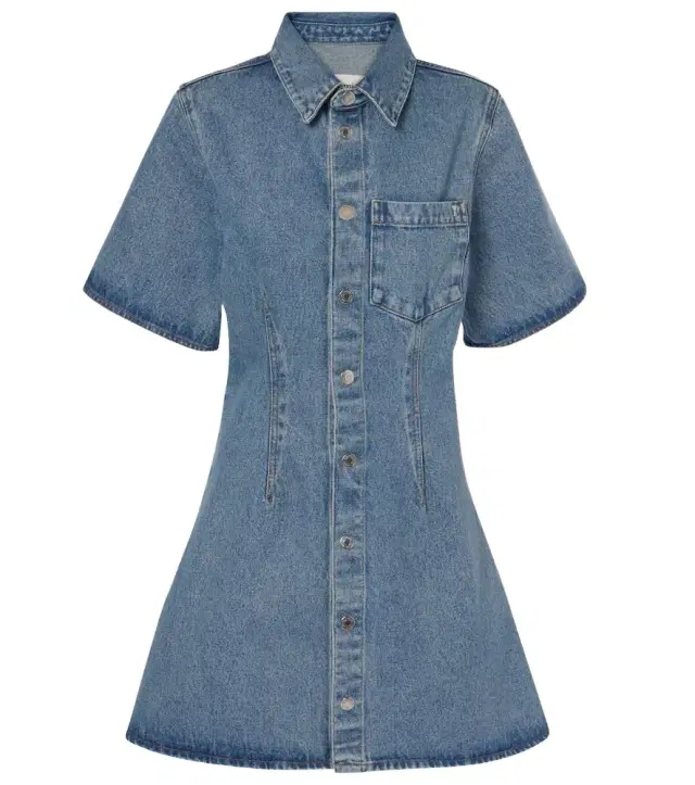 Ami Paris Ami De Caur denim shirt dress