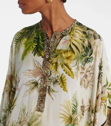 Elie Saab Savannah printed chiffon kaftan | Thumbnail 3