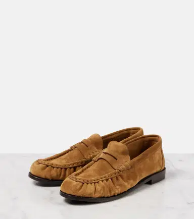 Saint Laurent Le Loafer suede penny loafers | Thumbnail 3