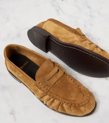 Saint Laurent Le Loafer suede penny loafers | Thumbnail 4