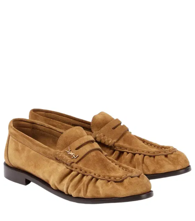 Saint Laurent Le Loafer suede penny loafers