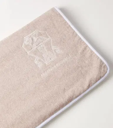 Brunello Cucinelli Logo cotton terry beach towel | Thumbnail 3