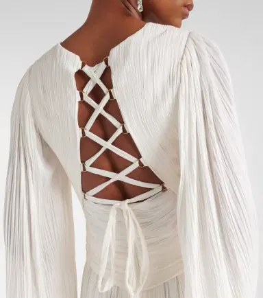 Maria Lucia Hohan Alana B plissé silk maxi dress | Thumbnail 3 Maria Lucia Hohan Alana B plissé silk maxi dress | Thumbnail 3
